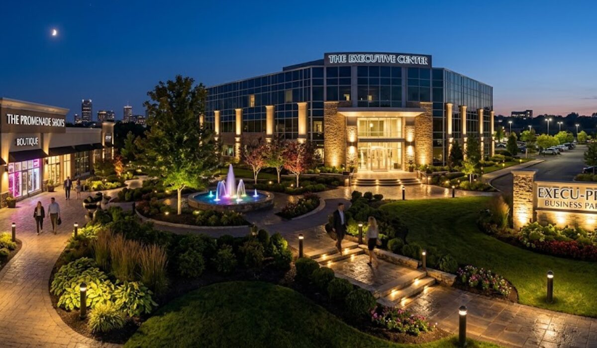 Custom Commercial Landscape Lighting for Offices, Retail Spaces, and Business Entrances