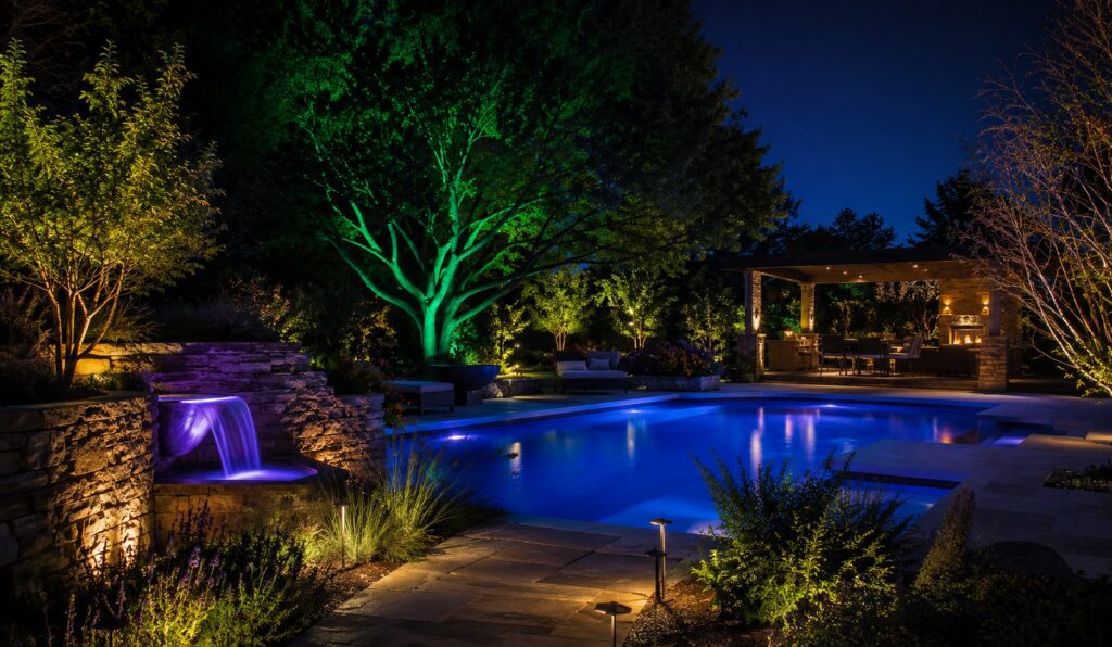 Use Outdoor Colored Lighting to Blow Your Visitors’ Minds