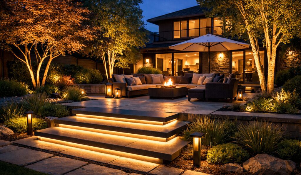 Core Drilled Outdoor Lighting