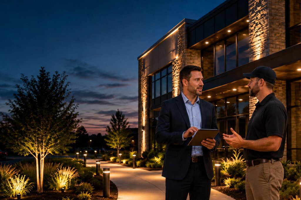 What Commercial Property Managers in Metro Atlanta Should Ask Before Hiring an Outdoor Lighting Company
