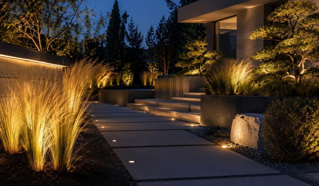 In-Ground Outdoor Lighting for Modern Landscape Design