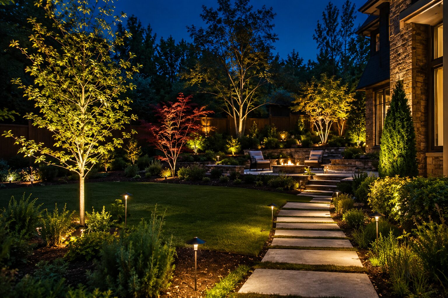 How Landscape Lighting in Atlanta Makes Your Yard Shine at Night